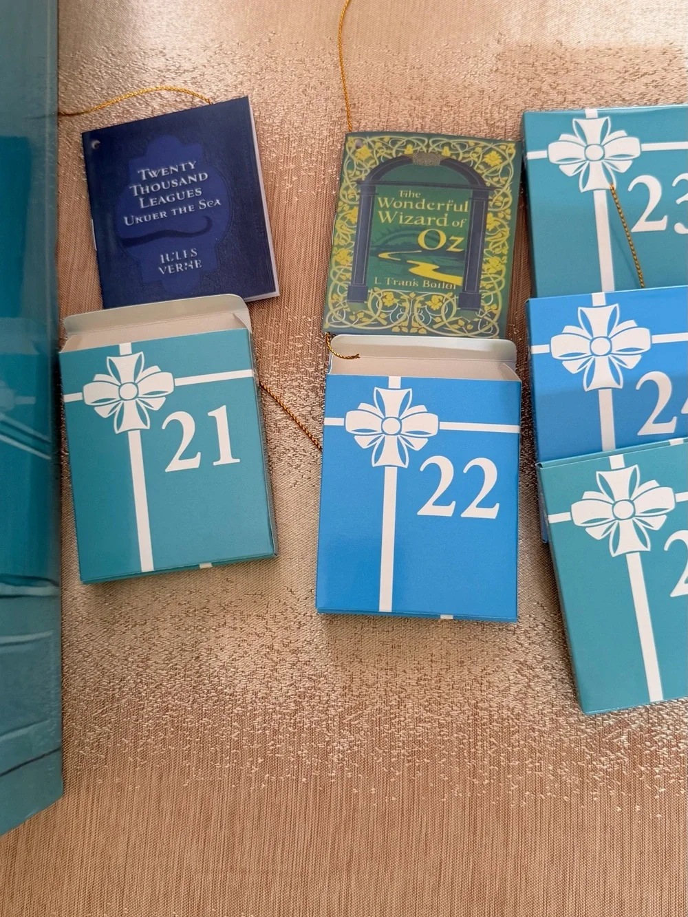 Mini Book Christmas Tree Ornaments